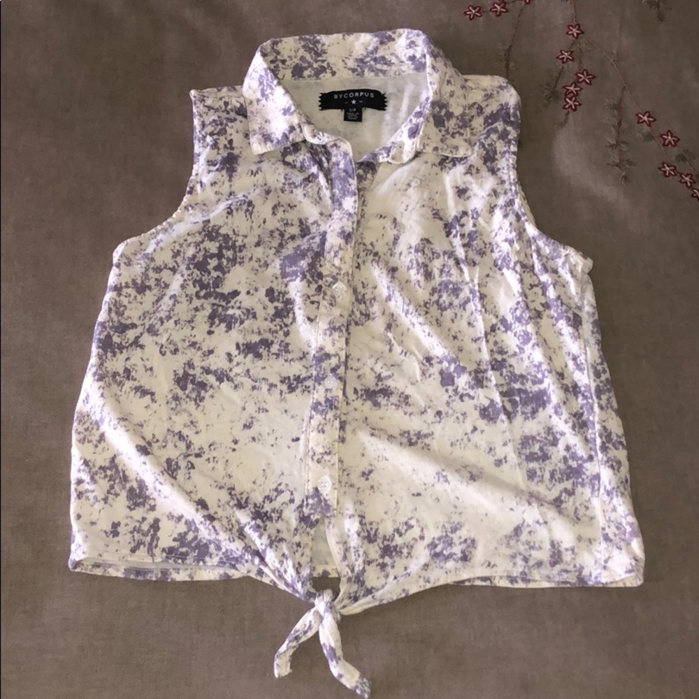 Urban outfitters tie front button up